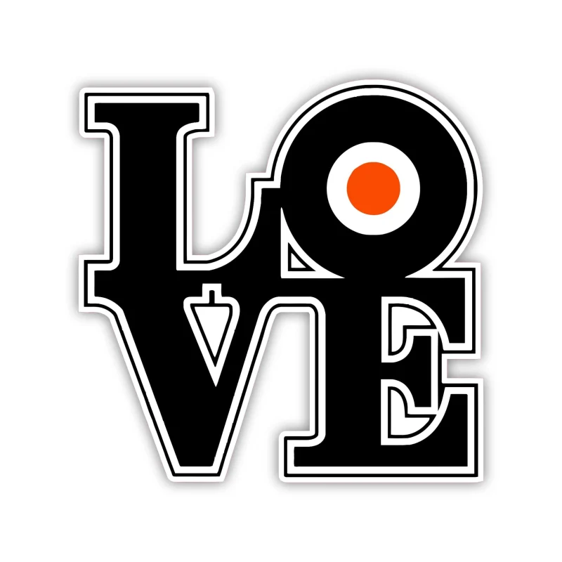 Philadelphia Flyers - Love - Iron On DTF Transfer - Custom Size