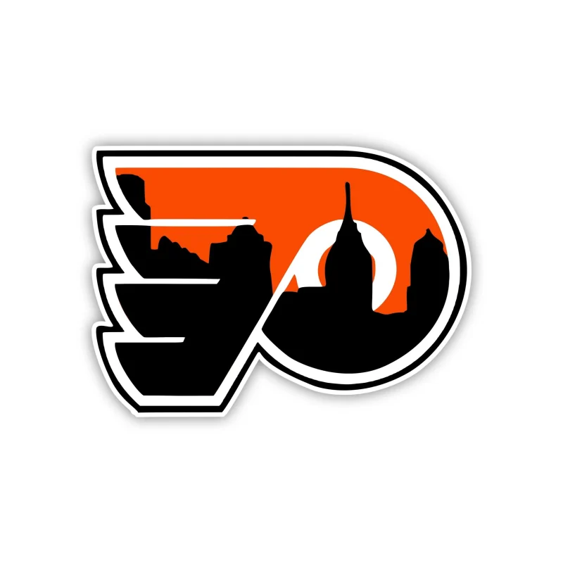 Philadelphia Flyers - P With Wings And City - Iron On DTF Transfer - Custom Size