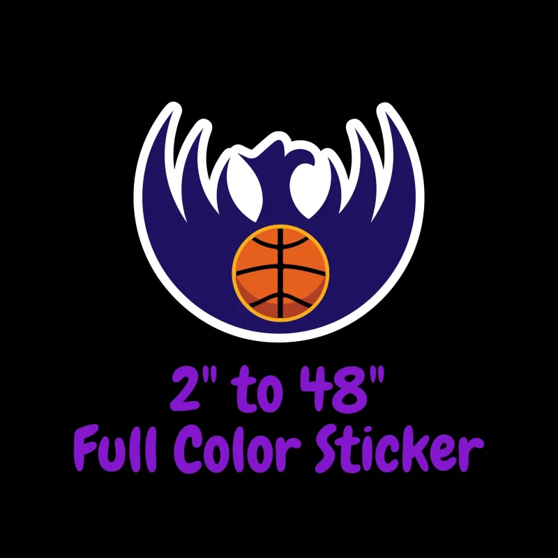 Phoenix Suns Full Color Vinyl Sticker - Custom Size