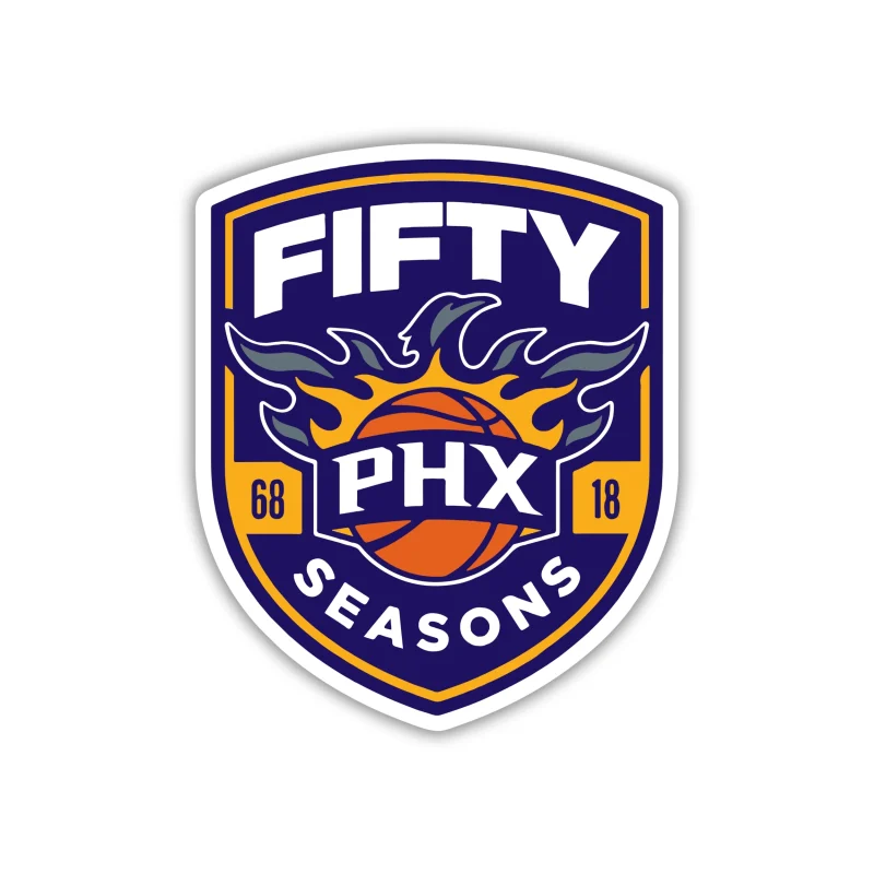Phoenix Suns - Orange Circle - Temporary Tattoo