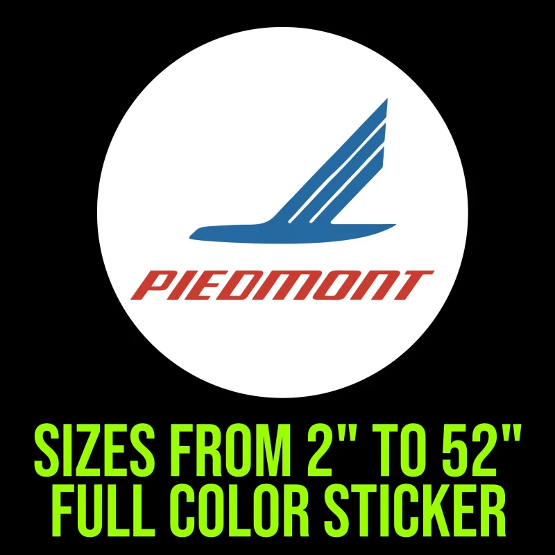 Piedmont Full Color Vinyl Decal - Custom Size