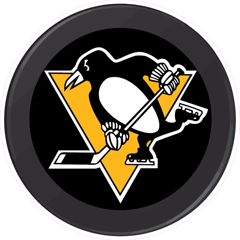 Pittsburgh Penguins - Hockey Puck - Iron On DTF Transfer - Custom Size