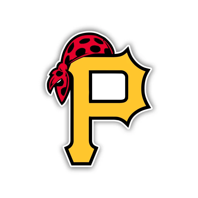 Pittsburgh Pirates - P with Pirates Hat - Iron On DTF Transfer - Custom Size