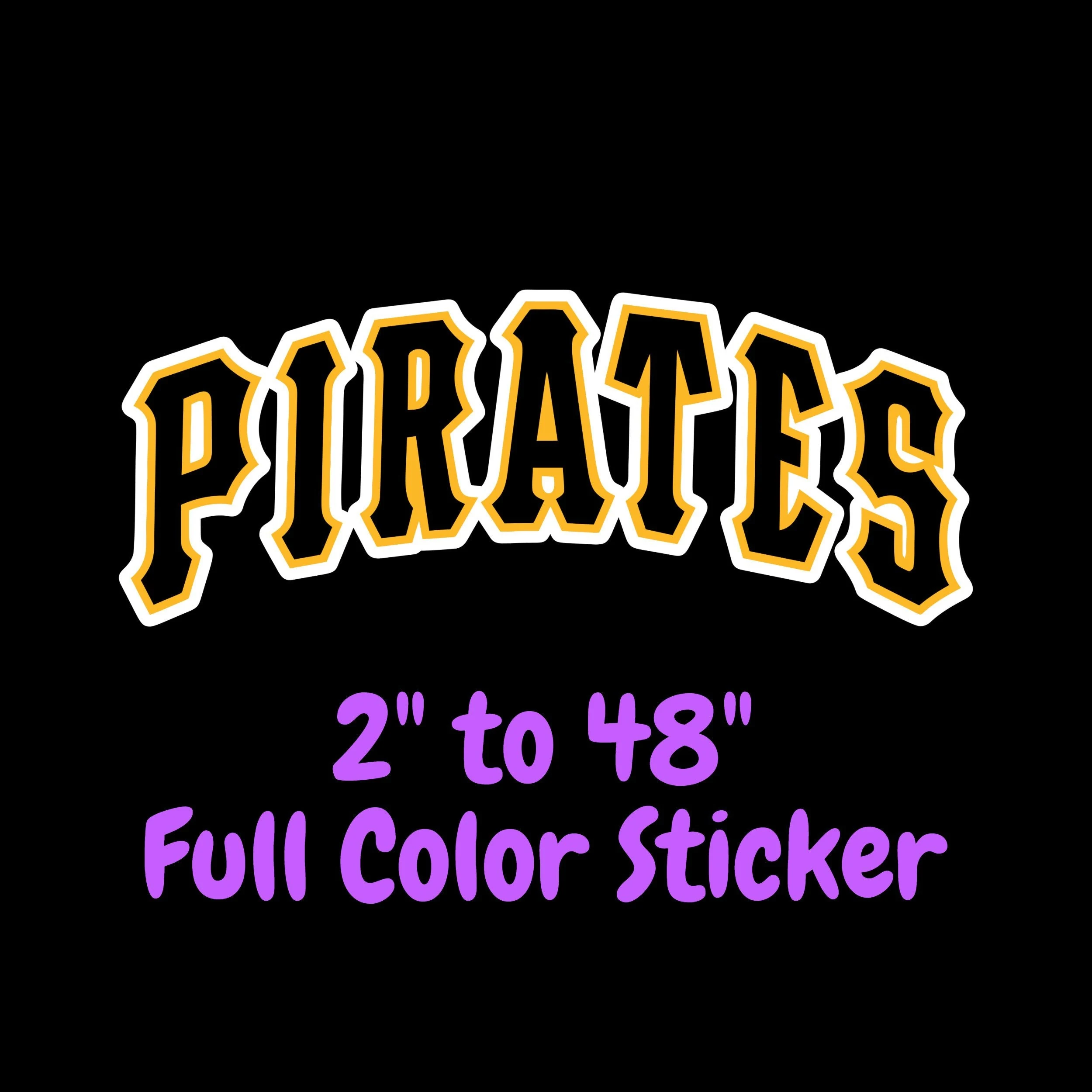 Pittsburgh Pirates - Pirates - Full Color Vinyl Sticker - Custom Size