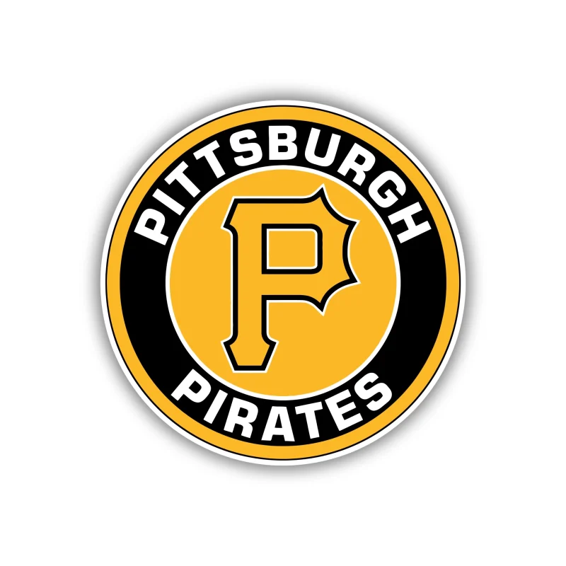 Pittsburgh Pirates - Yellow and Black Circle - Iron On DTF Transfer - Custom Size