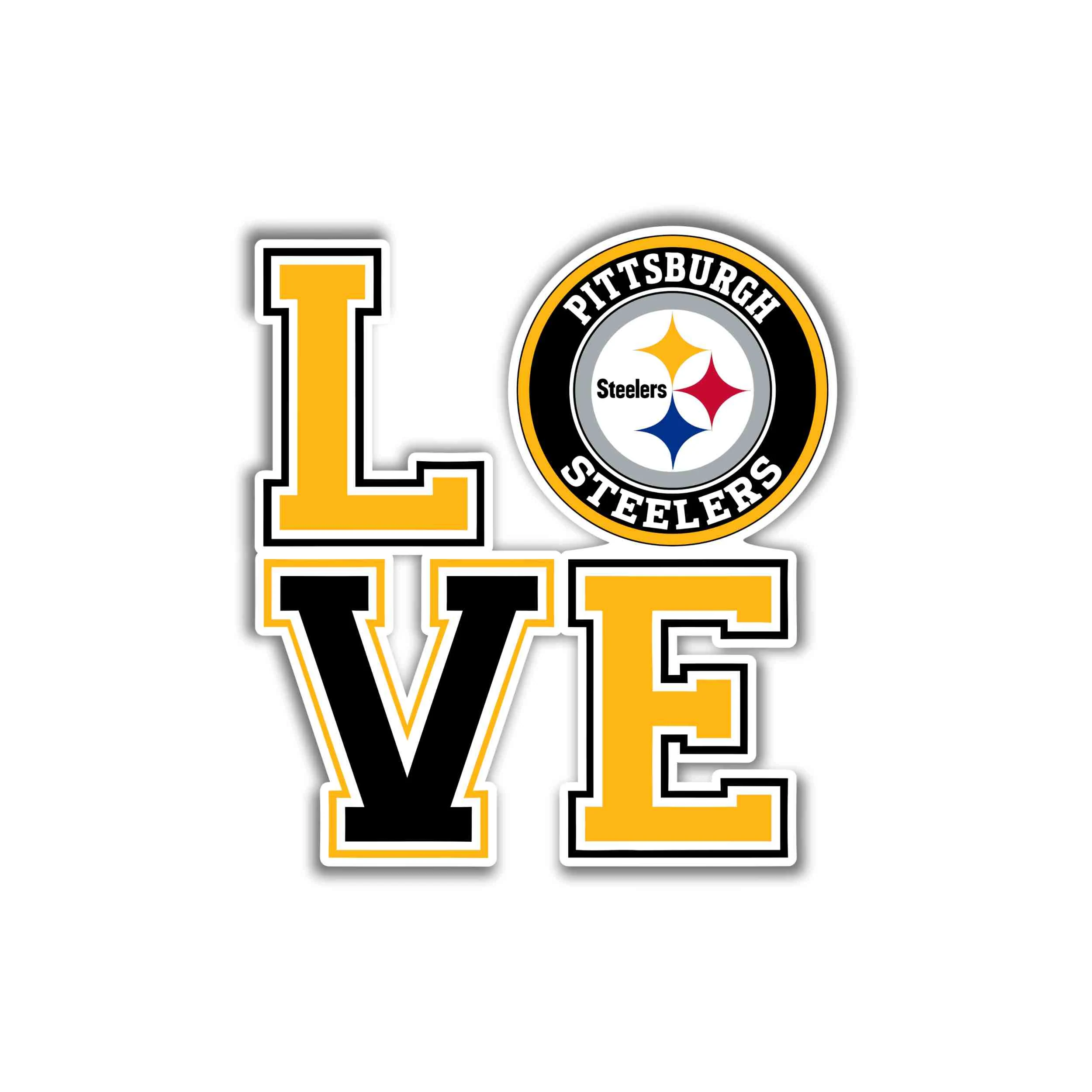 Pittsburgh Steelers Full Color Vinyl Sticker - Custom Size