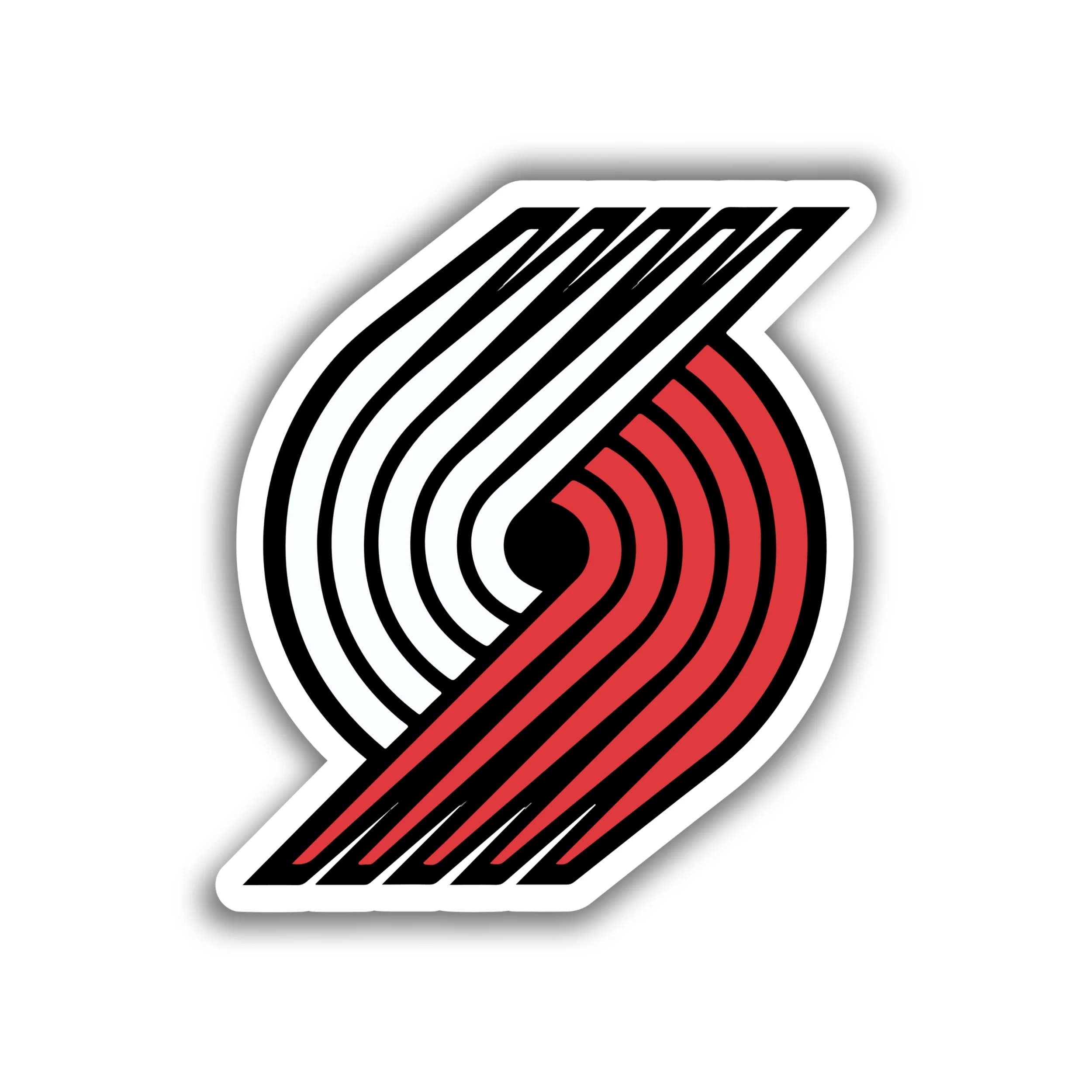 Portland Trail Blazers - Pinwheel White On Left - Iron On DTF Transfer - Custom Size