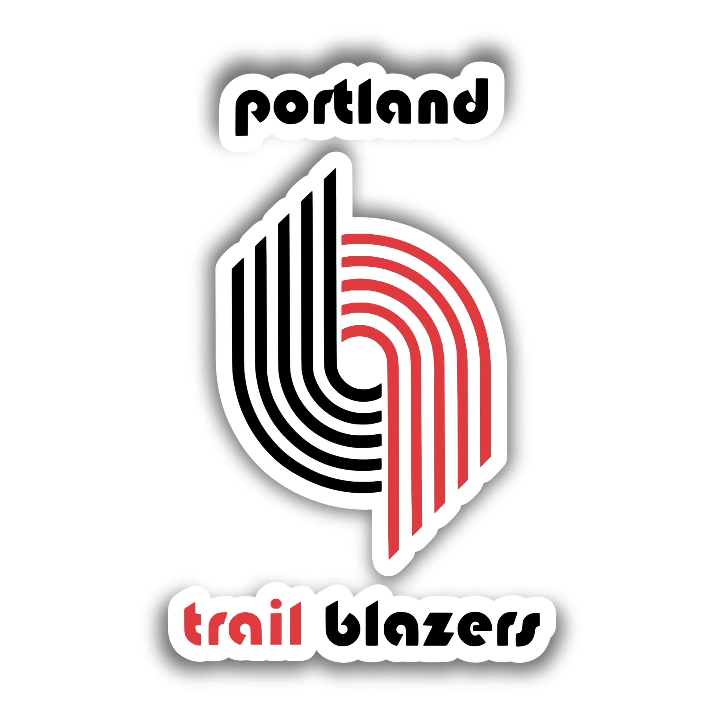 Portland Trail Blazers - Pinwheel With Name - Iron On DTF Transfer - Custom Size