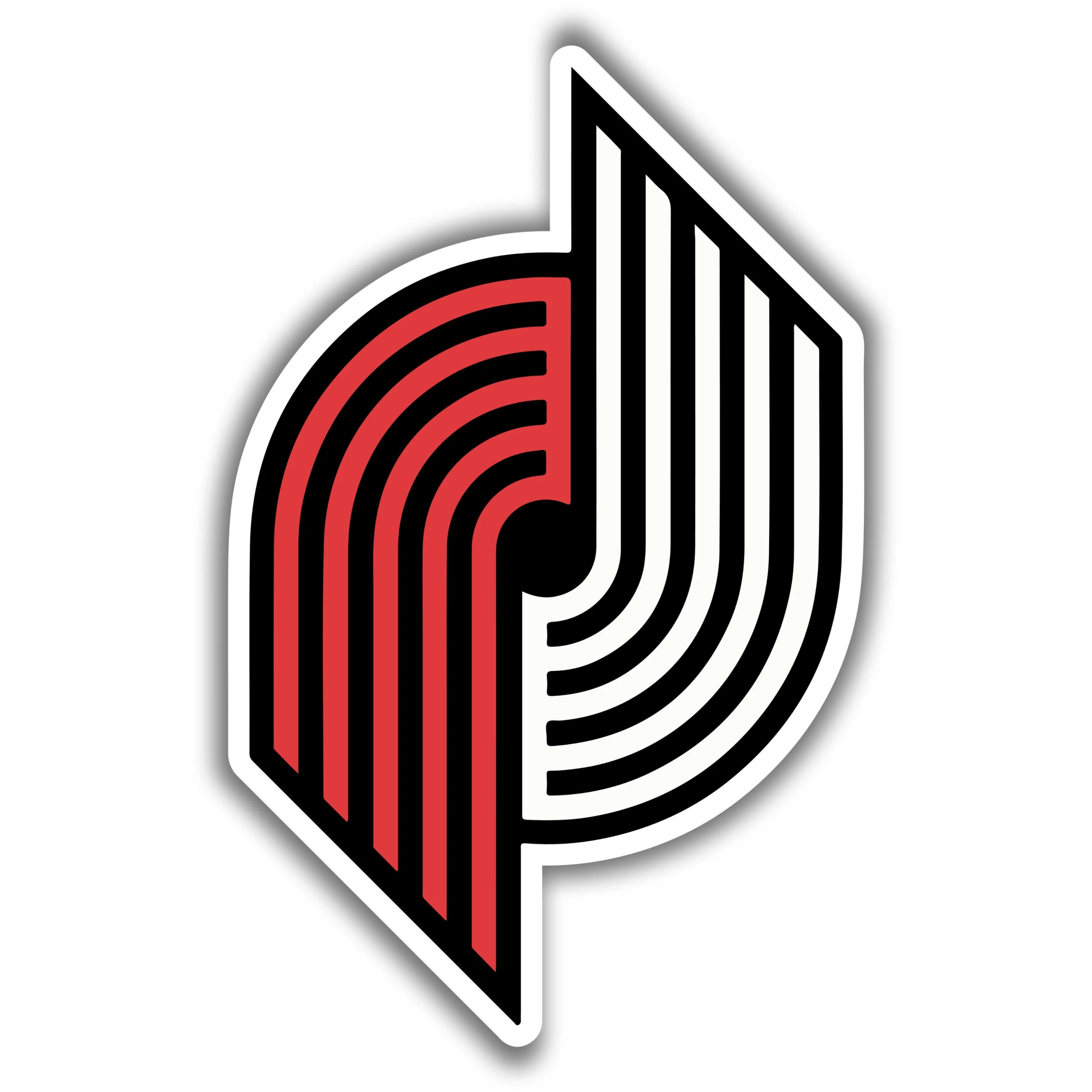 Portland Trail Blazers - Pinwheel With Red Down - Iron On DTF Transfer - Custom Size