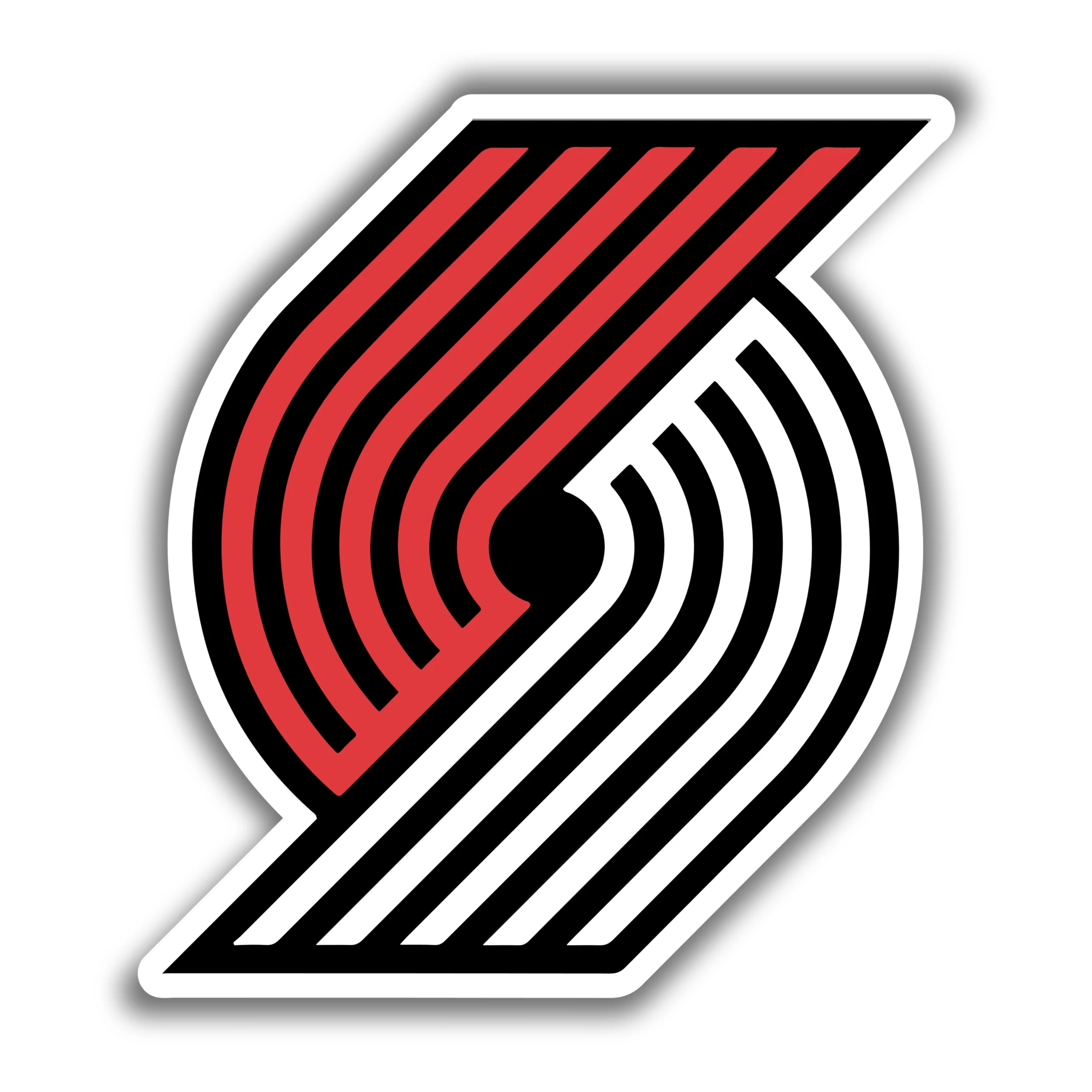 Portland Trail Blazers - Pinwheel With Red Up - Iron On DTF Transfer - Custom Size