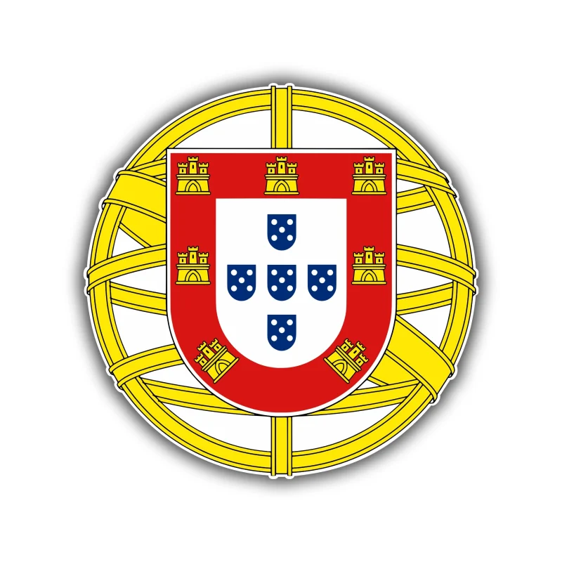 Portugal Coat of Arms Full Color Vinyl Decal - custom size