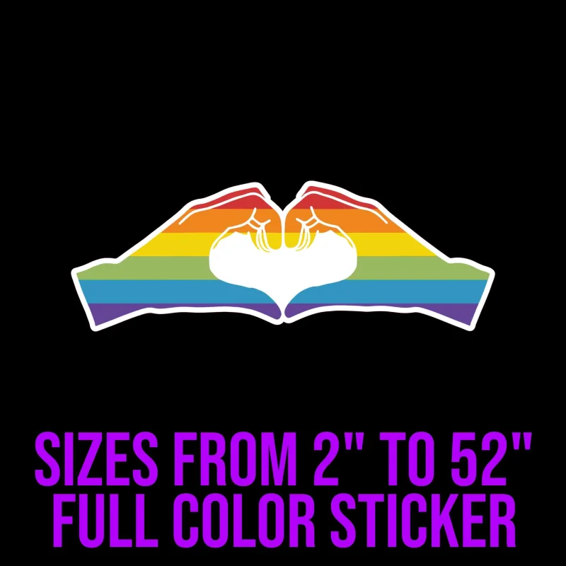 Pride Full Color Vinyl Decals - Custom Size
