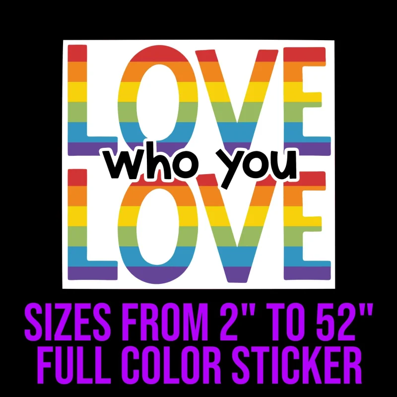 Pride Full Color Vinyl Decals - Custom Size