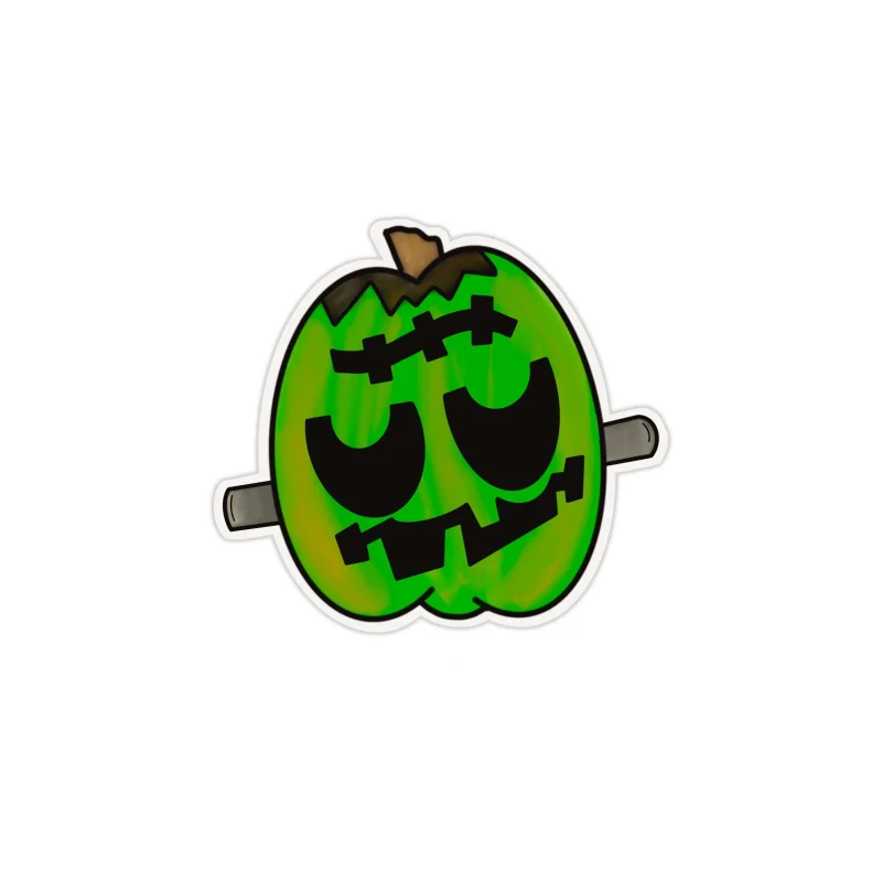 Pumpkin Full Color Vinyl Decal - Custom Size