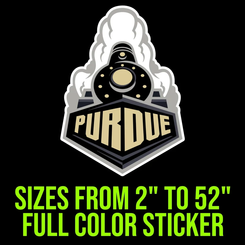 Purdue Boilermakers Full Color Vinyl Decal - Custom Size