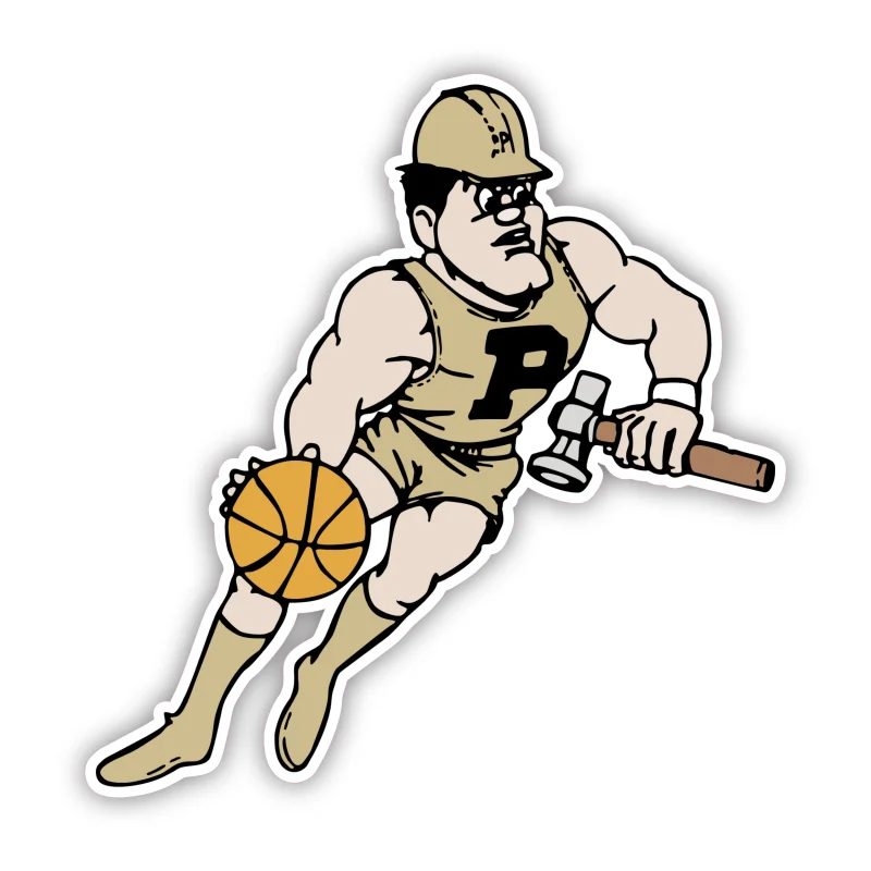 Purdue Boilermakers - Pete with Basketball - Iron On DTF Transfer - Custom Size