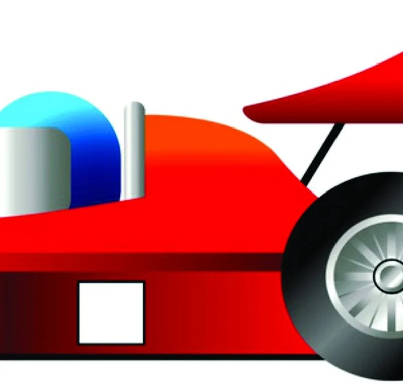 Racecar - Custom for Sara- Full Color Vinyl Sticker - Custom Size