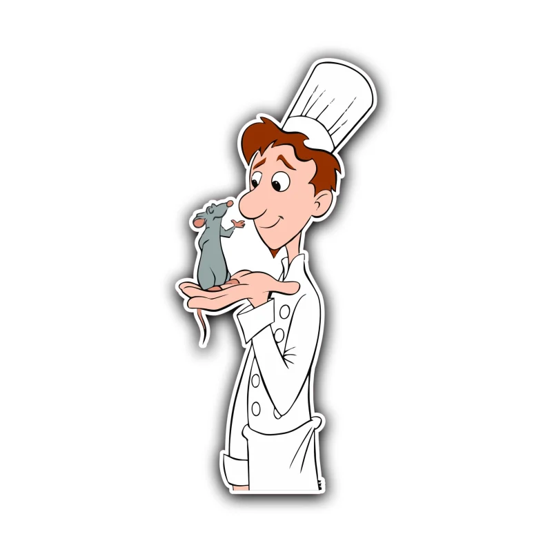 Ratatouille Full Color Vinyl Sticker - Custom Size