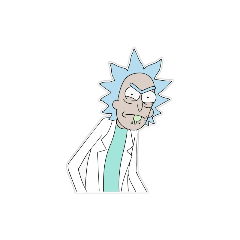 Rick And Morty - Full Color Vinyl Sticker - Custom Size