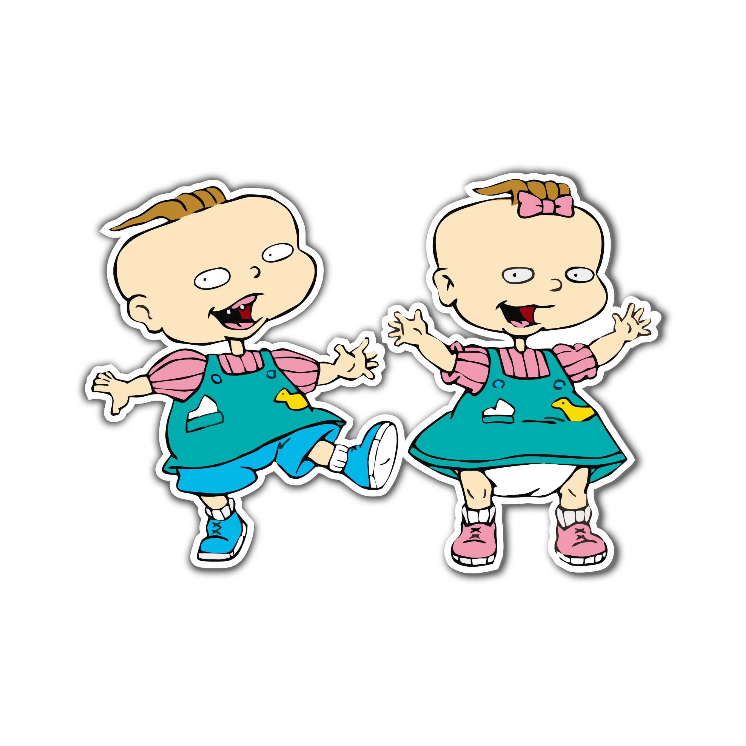 Rugrats - Phil and Lil - Full Color Vinyl Sticker - Custom Size
