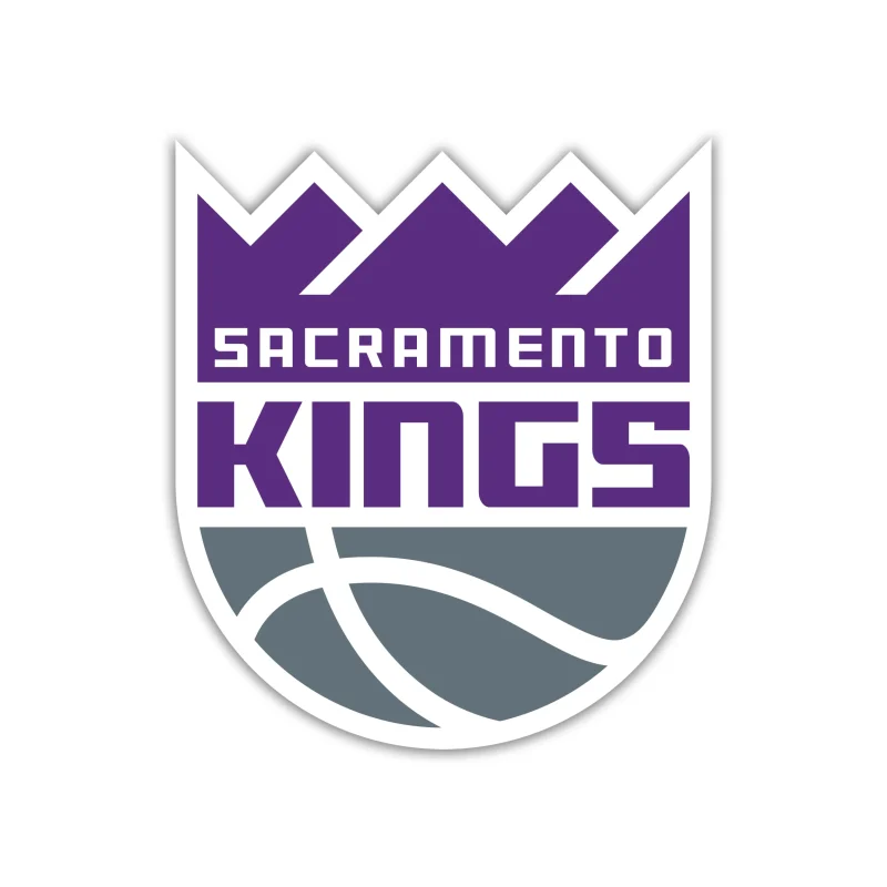 Sacramento Kings - Basketball With Name And Crown - Iron On DTF Transfer - Custom Size