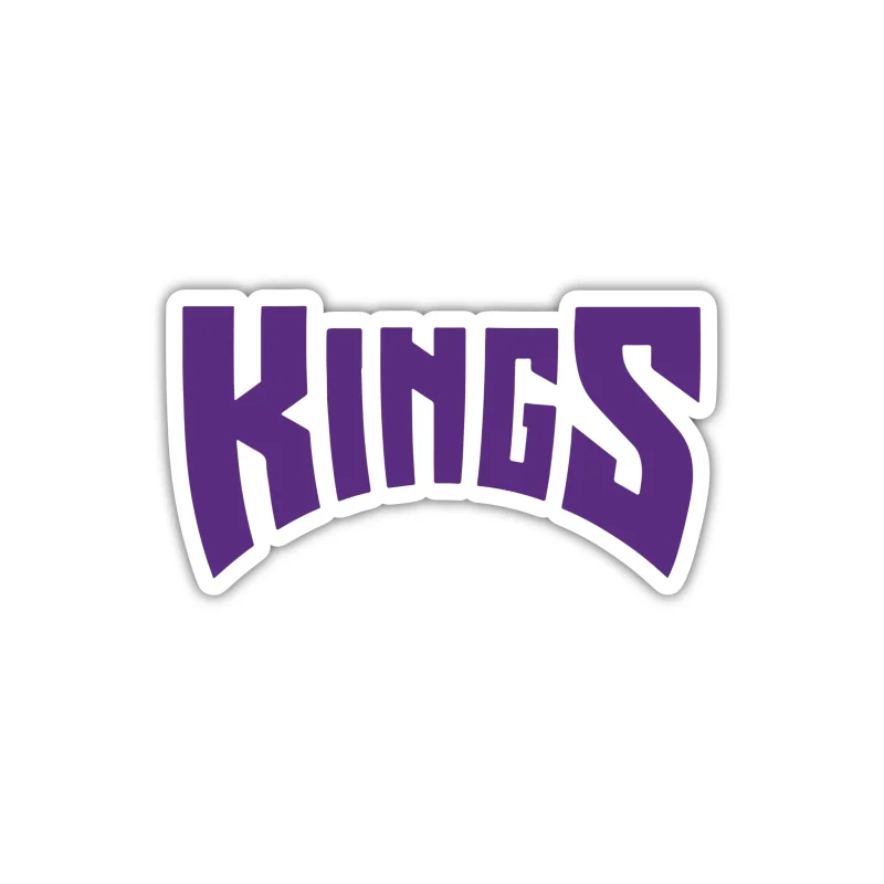 Sacramento Kings - Curved Kings - Iron On DTF Transfer - Custom Size
