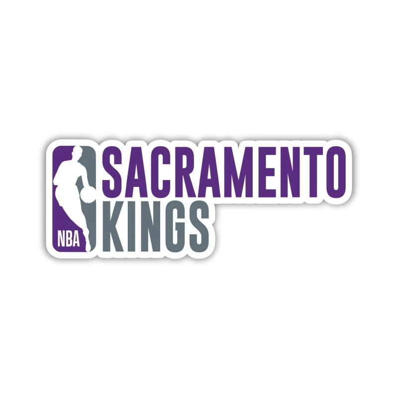 Sacramento Kings - NBA Logo With Name - Iron On DTF Transfer - Custom Size