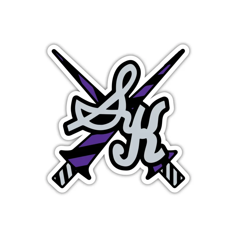 Sacramento Kings - SK With Swords - Iron On DTF Transfer - Custom Size