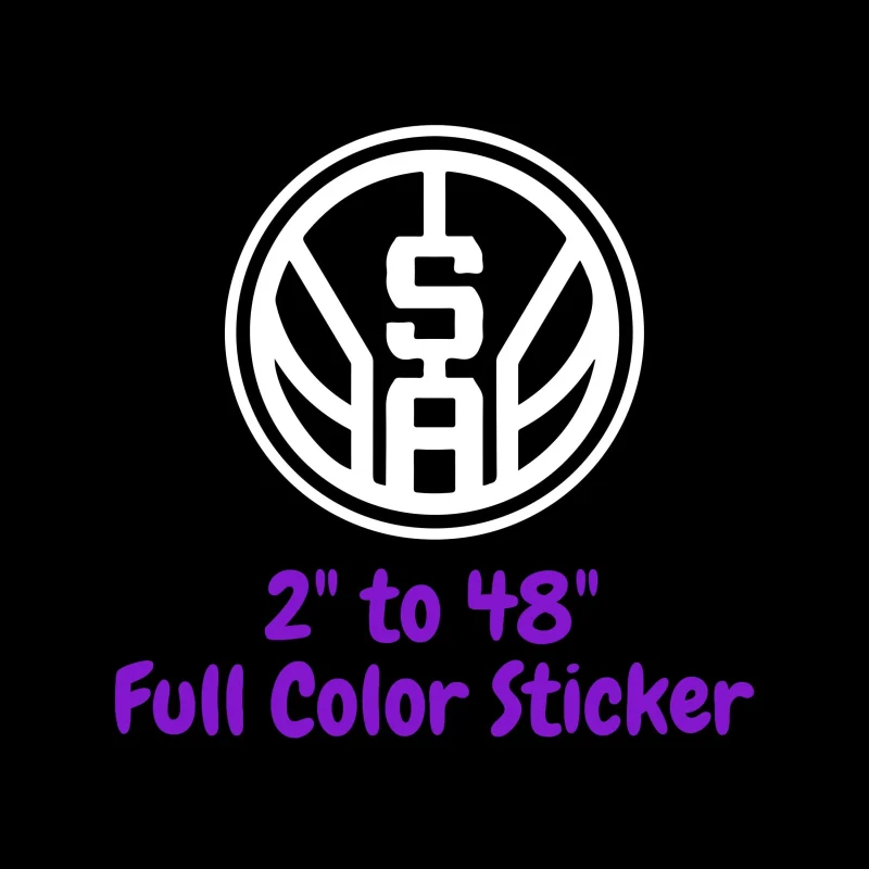 San Antonio Spurs Full Color Vinyl Sticker - Custom Size