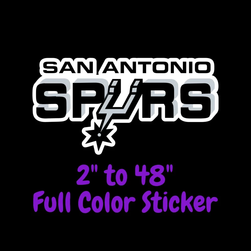 San Antonio Spurs Full Color Vinyl Sticker - Custom Size