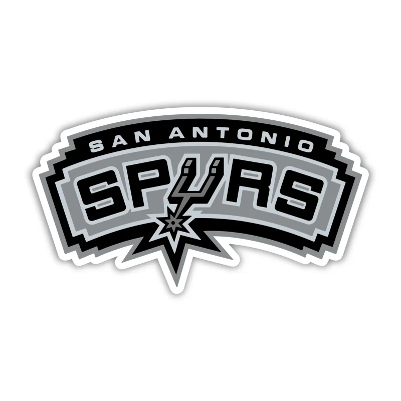 San Antonio Spurs - Name With Gray Background - Iron On DTF Transfer - Custom Size