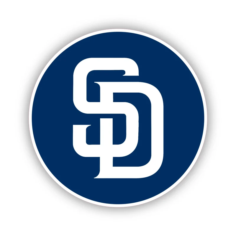 San Diego Padres - Blue Circle with SD - Temporary Tattoo