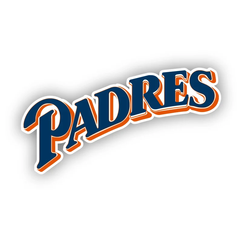 San Diego Padres - Curved Padres - Temporary Tattoo
