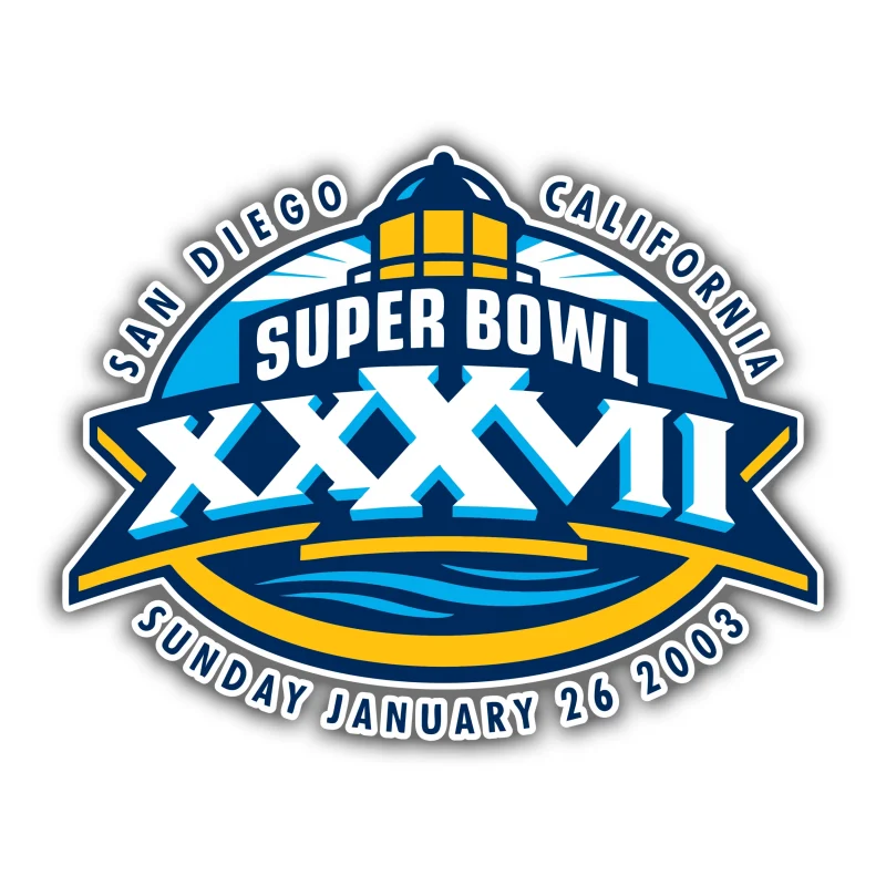 San Diego Superbowl - Full Color Vinyl Sticker - Custom Size