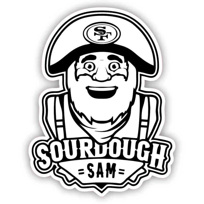 San Francisco 49ers - Black Sourdough Sam - Iron On DTF Transfer - Custom Size