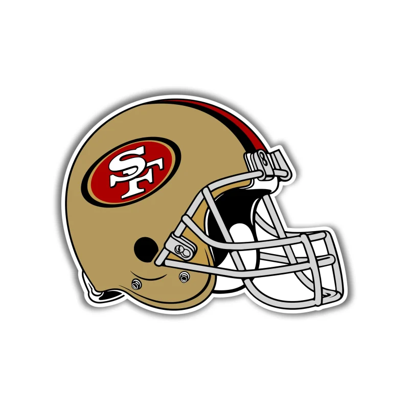 San Francisco 49ers - Helmet - Iron On DTF Transfer - Custom Size