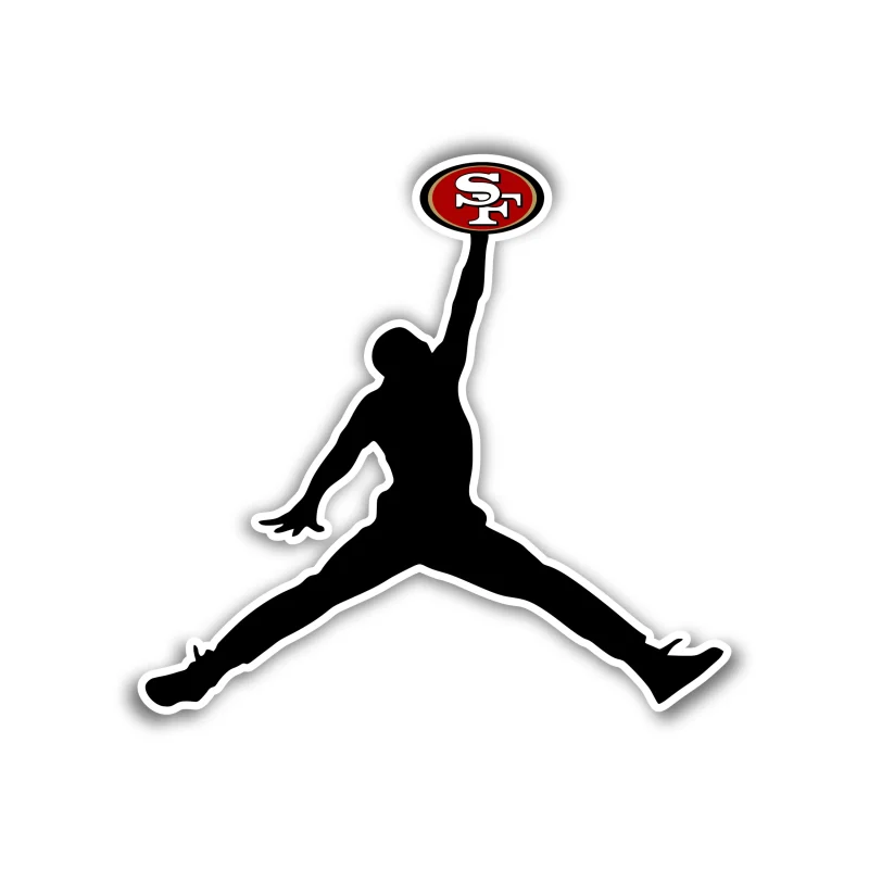 San Francisco 49ers - Jumpman - Iron On DTF Transfer - Custom Size