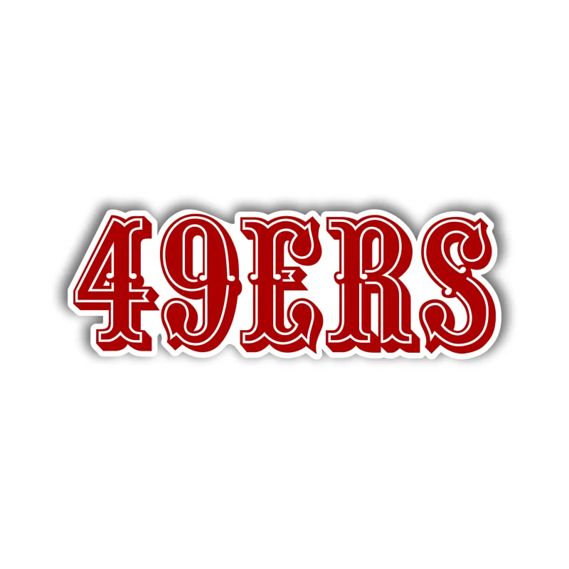 San Francisco 49ers - Red Lettering - Iron On DTF Transfer - Custom Size