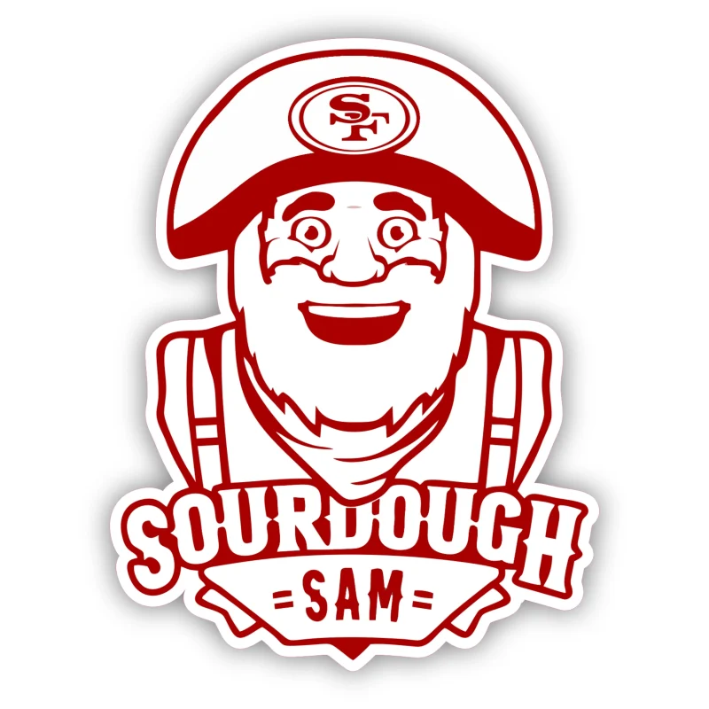 San Francisco 49ers - Red Sourdough Sam - Iron On DTF Transfer - Custom Size
