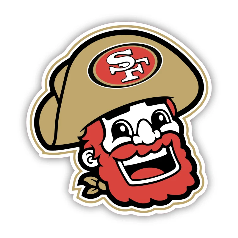 San Francisco 49ers - Sourdough Sam Head - Iron On DTF Transfer - Custom Size