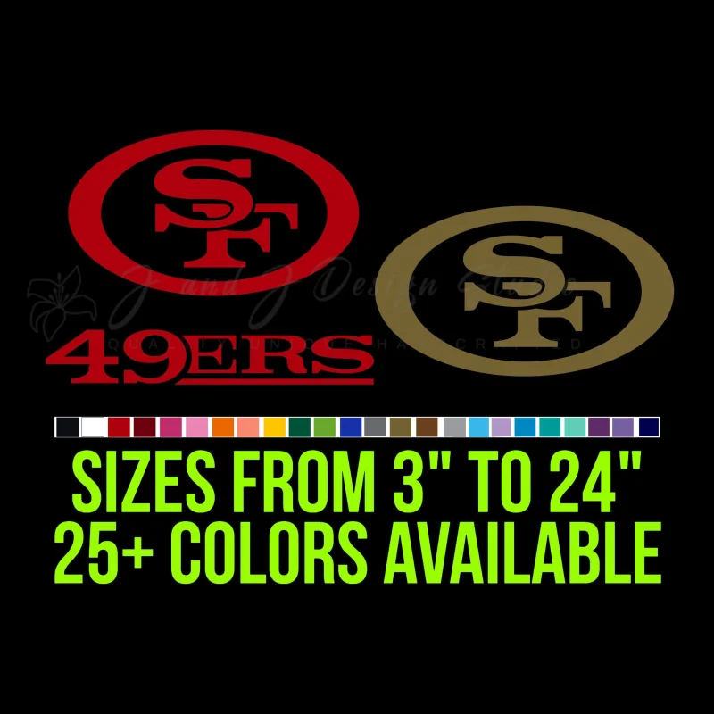 San Francisco 49ers Vinyl Decal - Custom Size