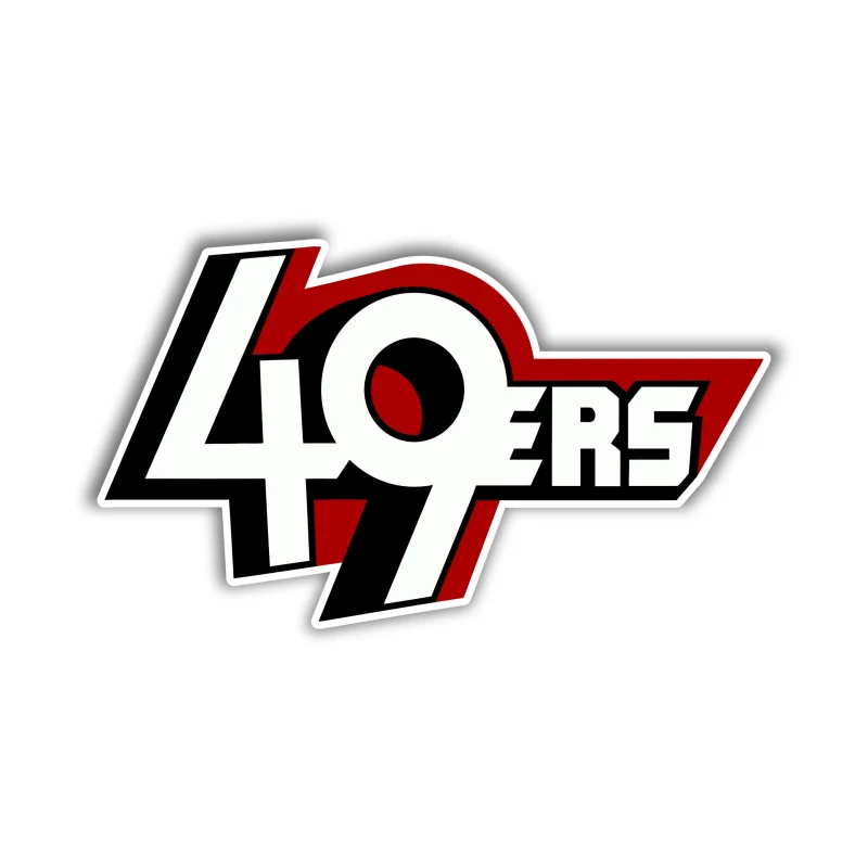 San Francisco 49ers - White and Red Lettering - Iron On DTF Transfer - Custom Size