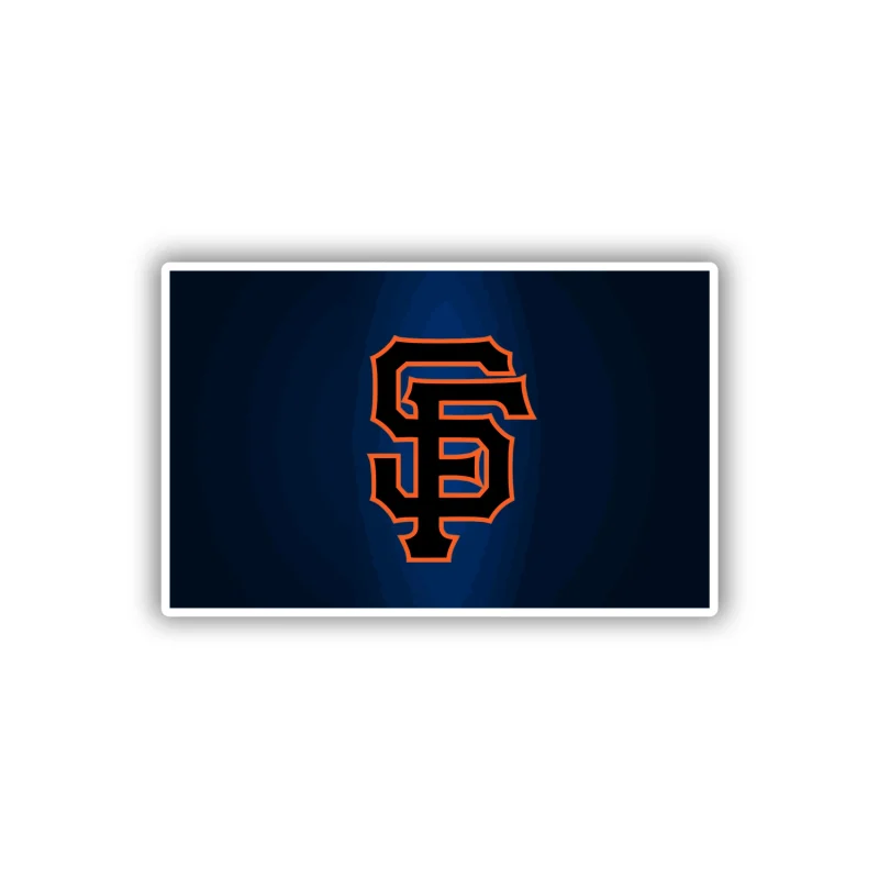San Francisco Giants - Blue Background With SF - Temporary Tattoo