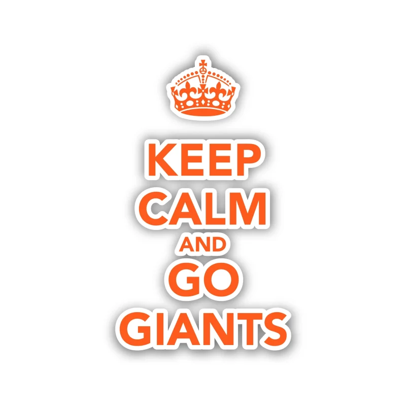 San Francisco Giants - Keep Calm and Go Giants - Iron On DTF Transfer - Custom Size