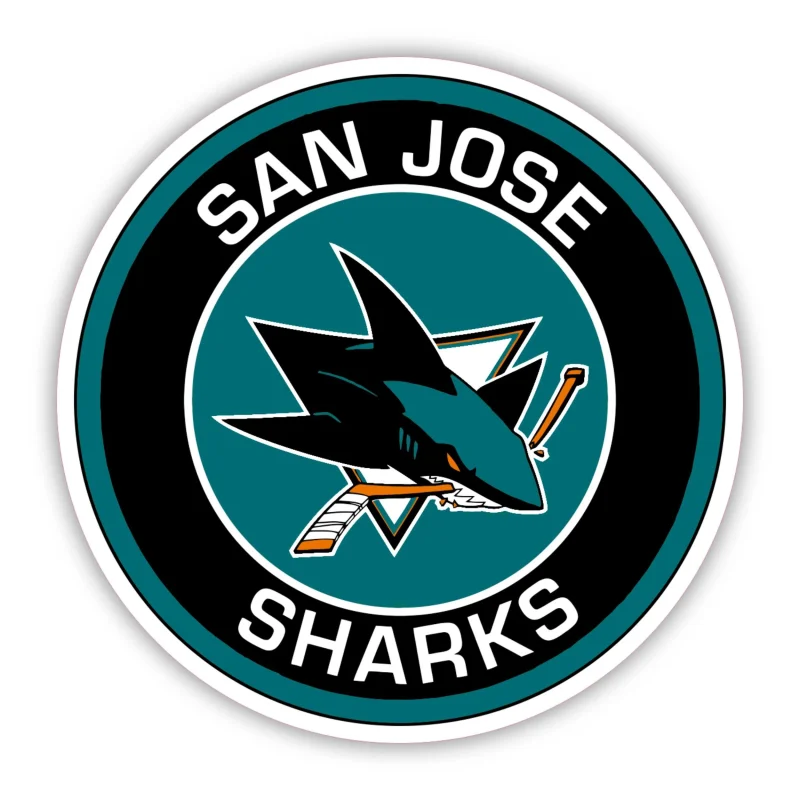 San Jose Sharks - Circle - Iron On DTF Transfer - Custom Size