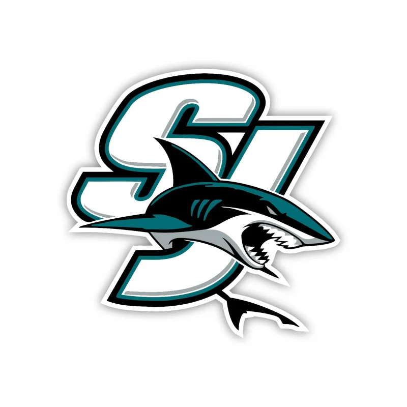 San Jose Sharks - SJ With Shark - Iron On DTF Transfer - Custom Size