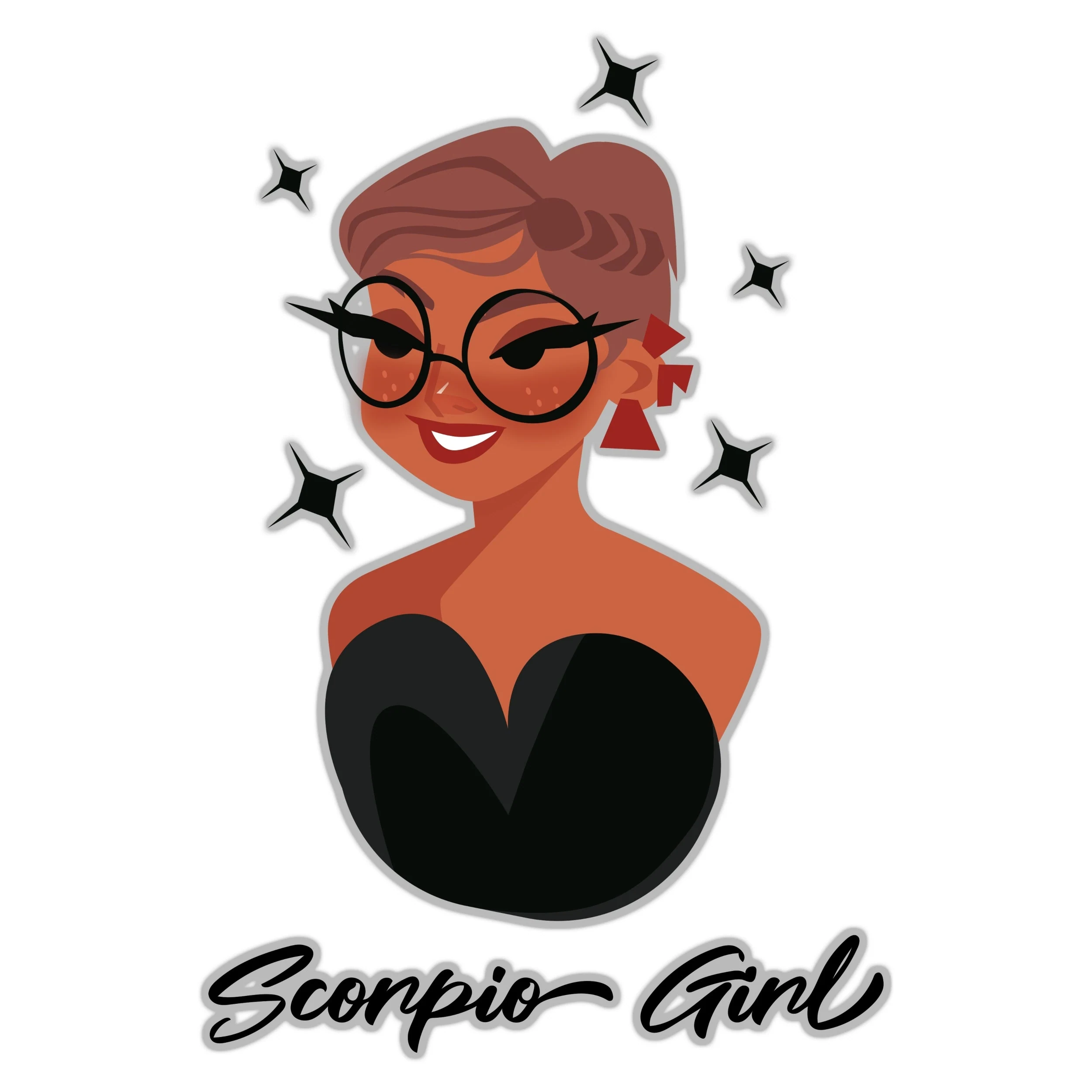 Scorpio Girl - Full Color Vinyl Decal - Custom Size