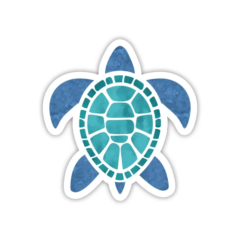 Sea turtle Full Color Vinyl Sticker - Custom Size
