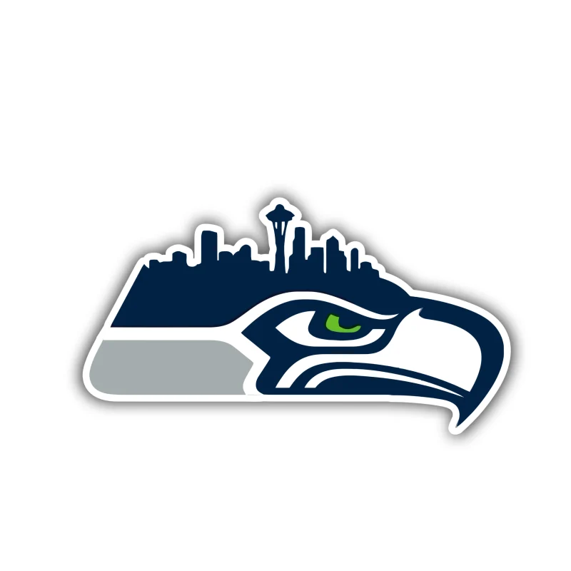 Seattle Seahawks - City Skyline - Iron On DTF Transfer - Custom Size