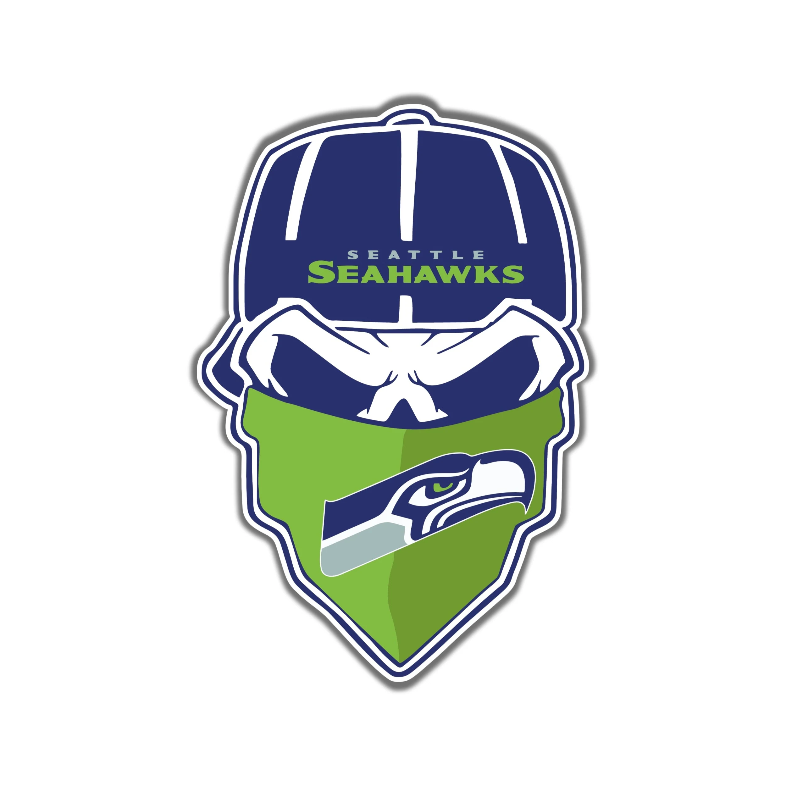 Seattle Seahawks Full Color Vinyl Sticker - Custom Size